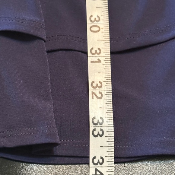 $125 LAUNDRY BY SHELLI SEGAL Navy Blue Tulip Tiered Sleeveless Cocktail Dress 4 - Picture 13 of 13